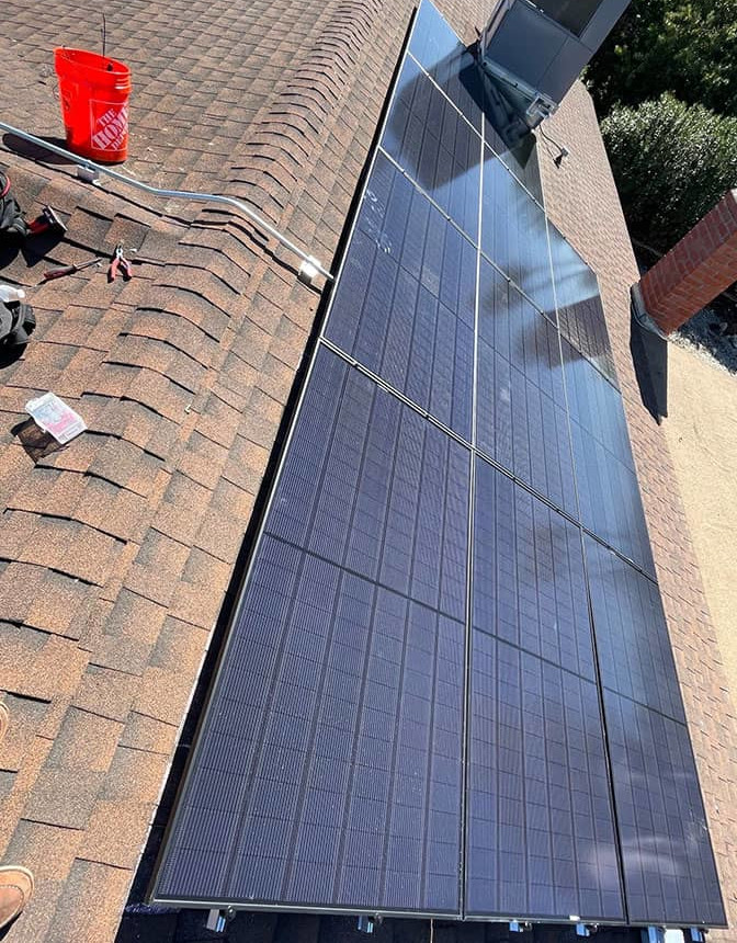 panels on a roof